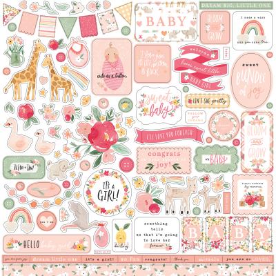 Echo Park Welcome Baby Girl Sticker - Element Sticker